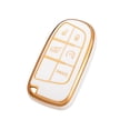 thumbnail image 1 of OFFCURVE for Jeep Key Fob Cover, Soft Full Protection Key Case Shell Compatible with Jeep Smart Key 3 4 5 Buttons Protector (White), 1 of 9