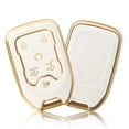 thumbnail image 1 of OFFCURVEKey Fob Cover Case Compatible with Chevy Silverado Suburban Tahoe GMC Yukon/Yukon XL Terrain Acadia Shell Keychain Protector Accessories (White), 1 of 6