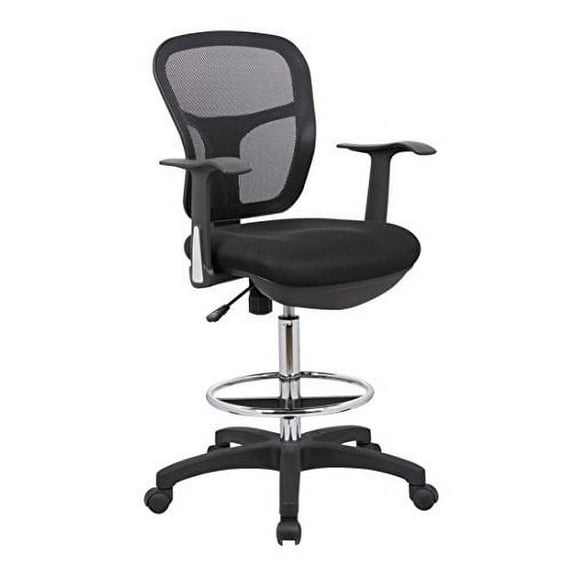 OFFICE FACTOR Black MESH DRAFTING CLERK STOOL OFFICE CHAIR