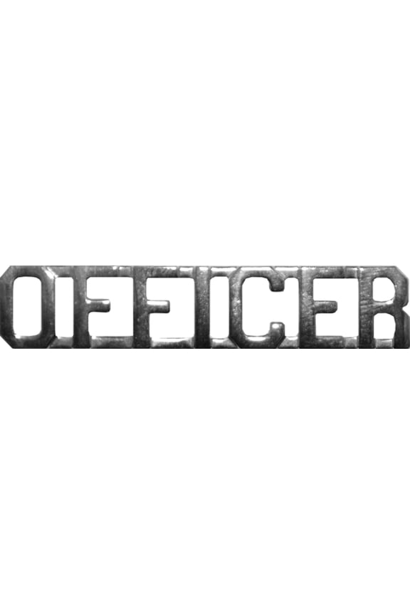 Hero’s Pride OFFICER Die-Struck Pins – Nickel Finish, 3/8" High, Set of 2 with Clutch Backs