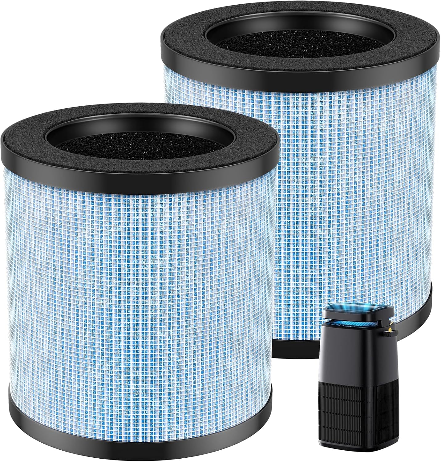OFFICIAL MJ002H Replacement Filter Compatible with POMORON Air Puri-fier H13 True Hepa Filter Activated Carbon Multi-Layer Compare Part MJ002H-RF 2 Pack
