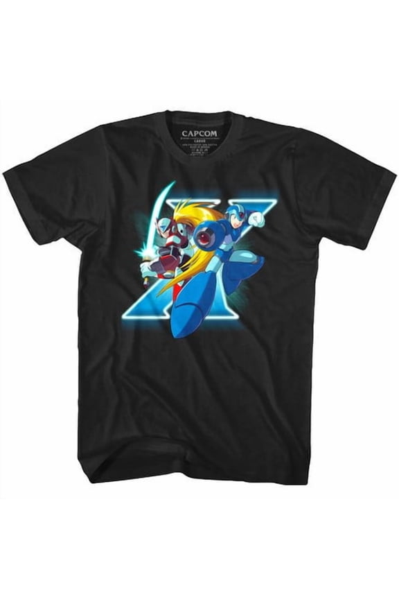 OFFICIAL Megaman X and Zero Men's T Shirt Gunner Rokkuman Capcom