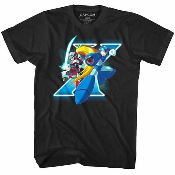 OFFICIAL Megaman X and Zero Men's T Shirt Gunner Rokkuman Capcom