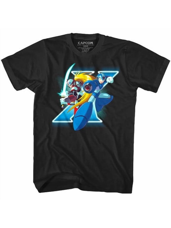 OFFICIAL Megaman X and Zero Men's T Shirt Gunner Rokkuman Capcom