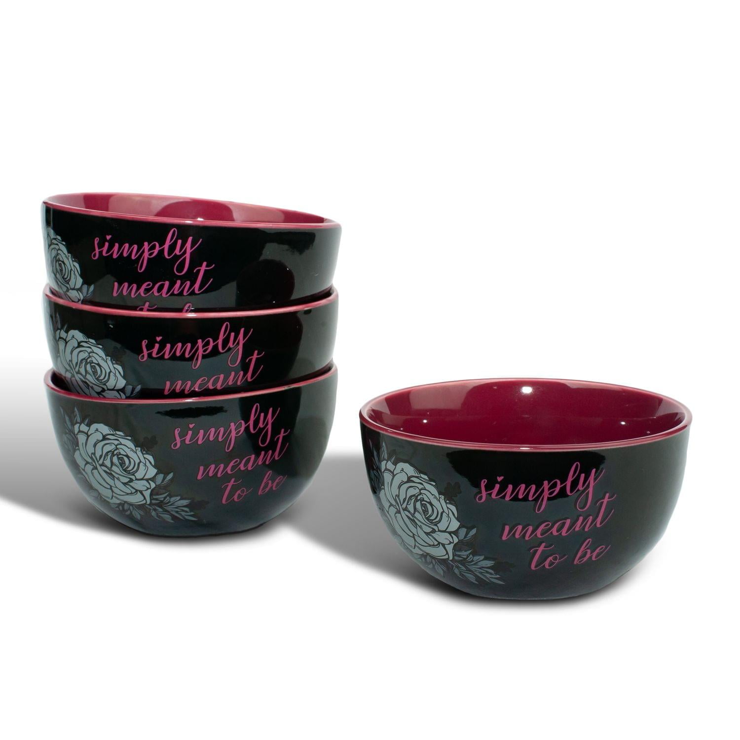 OFFICIAL Nightmare Before Christmas Ceramic Bowl Set of 4 Feat. Jack Sally Skellington Halloween Soup Cereal Walmart