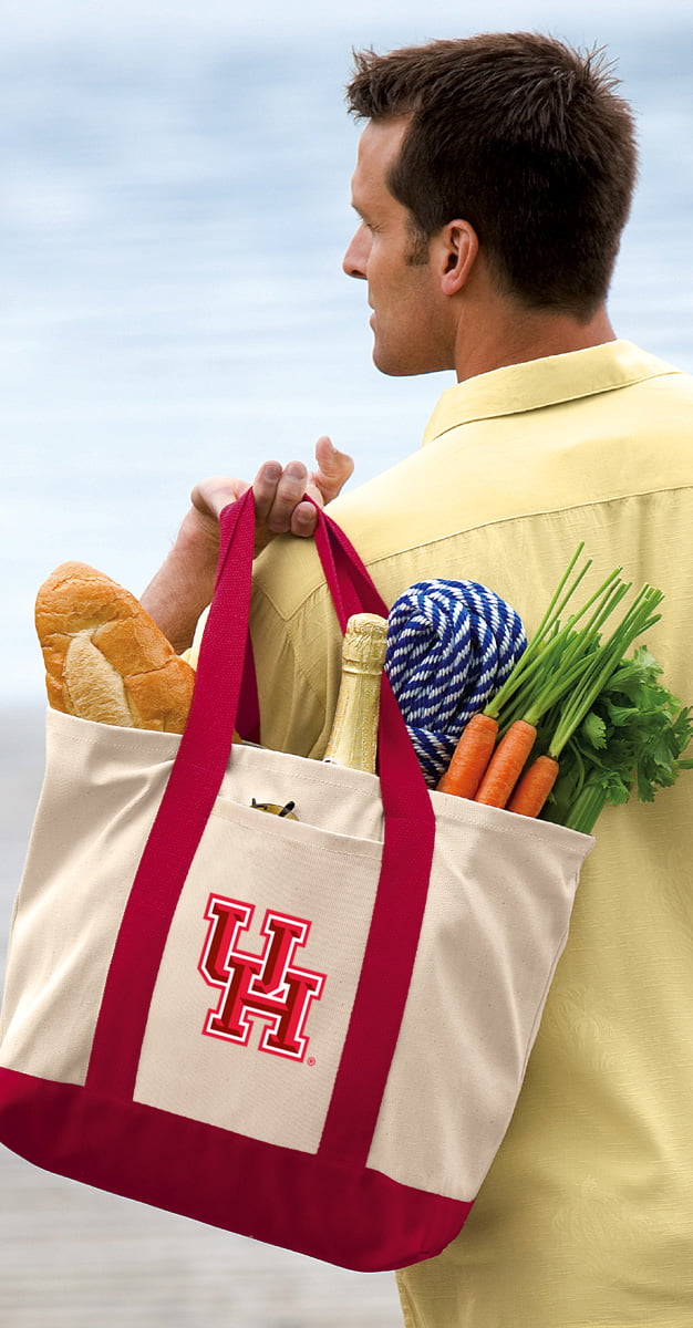 OFFICIAL University of Houston Tote Bag CANVAS UH Tote Bags TRAVEL BEACH  SHOPPING 