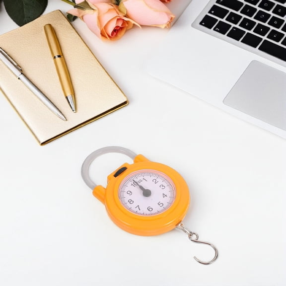OFFIGAM Compact Hanging Weighing Scale for Kitchen Use, Yellow, 1 Pair - Accurate Portable Food Scale