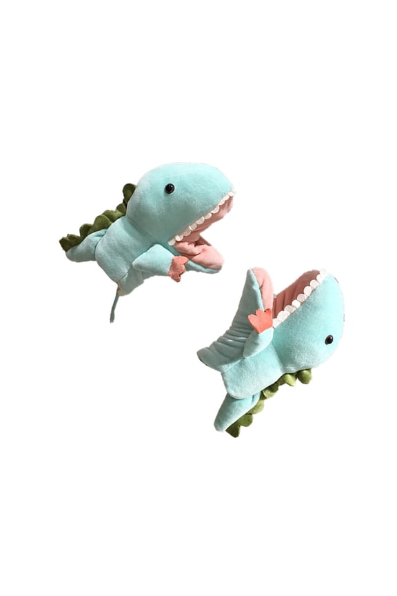 Plush Sky Cartoon Dinosaur Gloves, 1 Pair Soft Warm Mittens for Kids and Adults