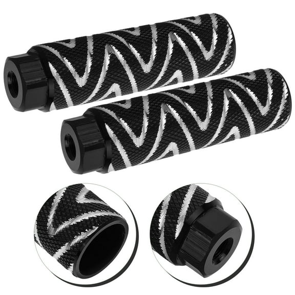 OFFIGAM 1Pair Cylinder Cycling Pegs Aluminum Alloy with Rough Grip for Mountain Bikes