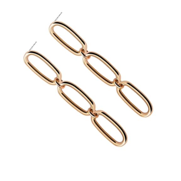 OFFIGAM 1 Pair Elegant Golden Alloy Drop Earrings for Women, Stylish Accessory for Banquets, Parties, and Special Occasions