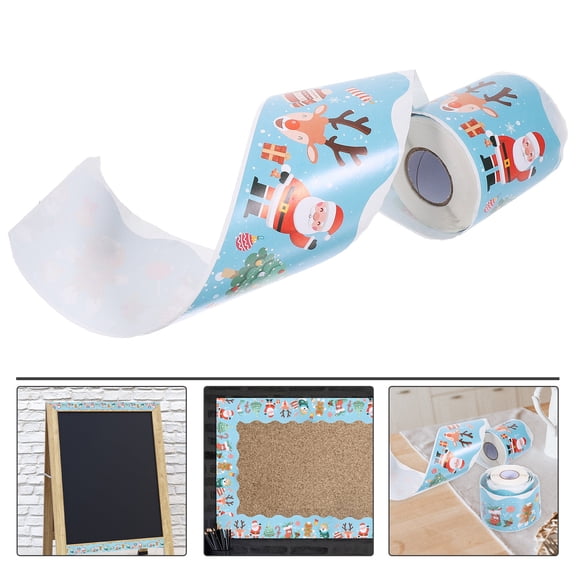 OFFIGAM 1 Roll of Bulletin Board Decor Trim Stickers Copper Paper Multi for Classroom Setup