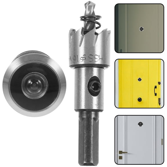 OFFIGAM Anti Theft Door Peephole Viewer Set, Stainless Steel Rotatable Security Door Eye for Home and Office Safety