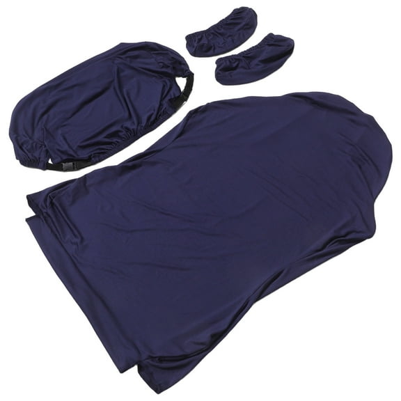 OFFIGAM Elastic Fabric Chair Cover Set with Armrest and Backrest , Dark , Stretchable and