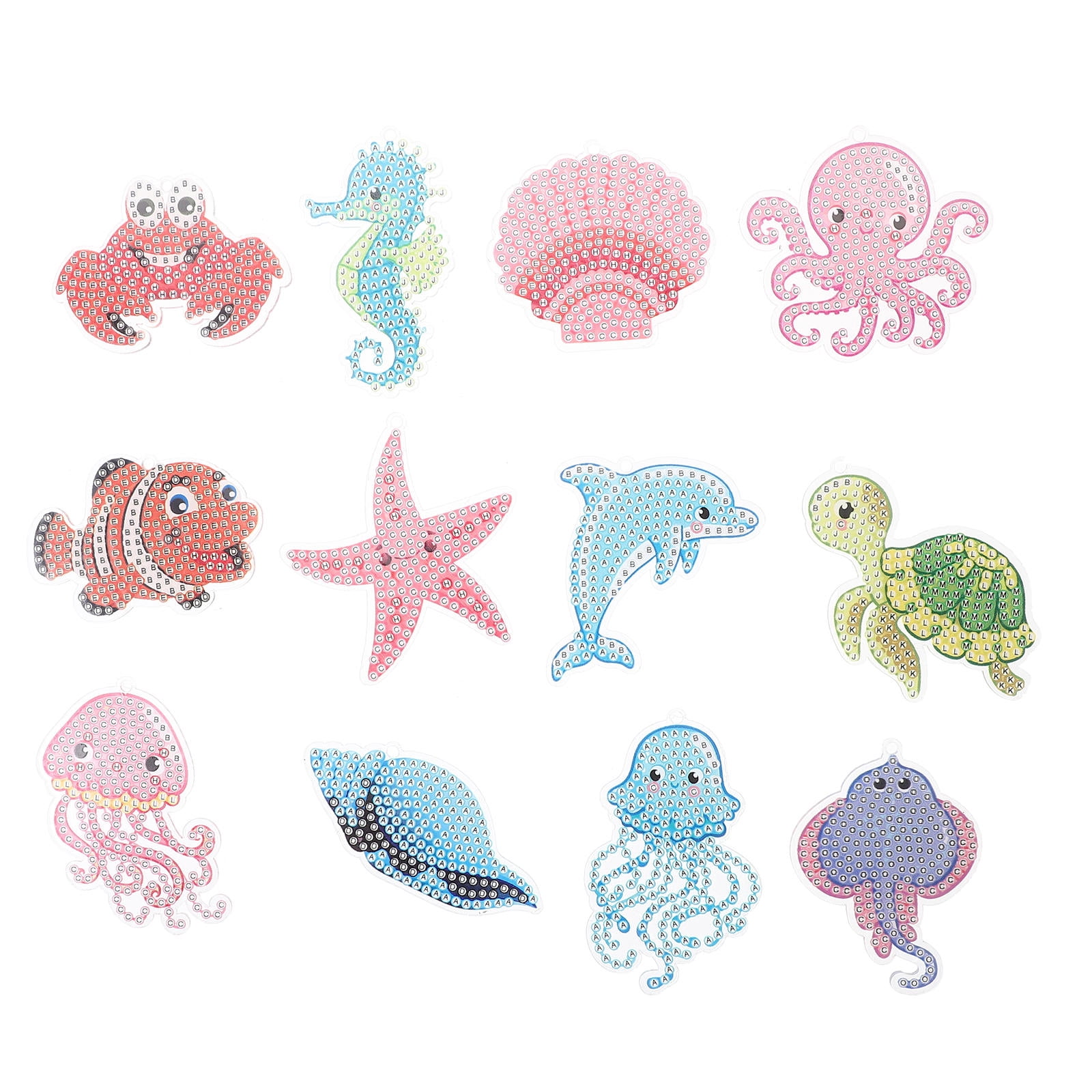 OFFIGAM 1 Set Bag Charm Kit Art Keyrings Kit Assorted Color Keychain ...