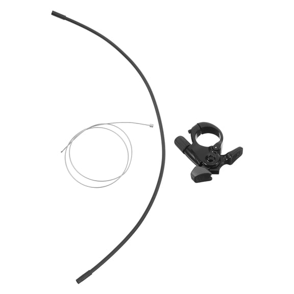 OFFIGAM Aluminum Alloy Bike Fork Remote Lever Set, Black Replacement Part Compatible with Various Bikes