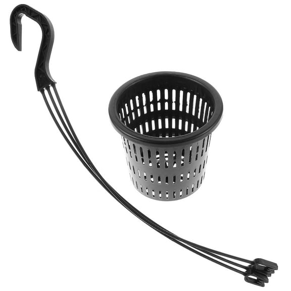 OFFIGAM Black Plastic Hanging Planter Set for Orchids and Indoor Plants, and Stylish Indoor Garden Decor