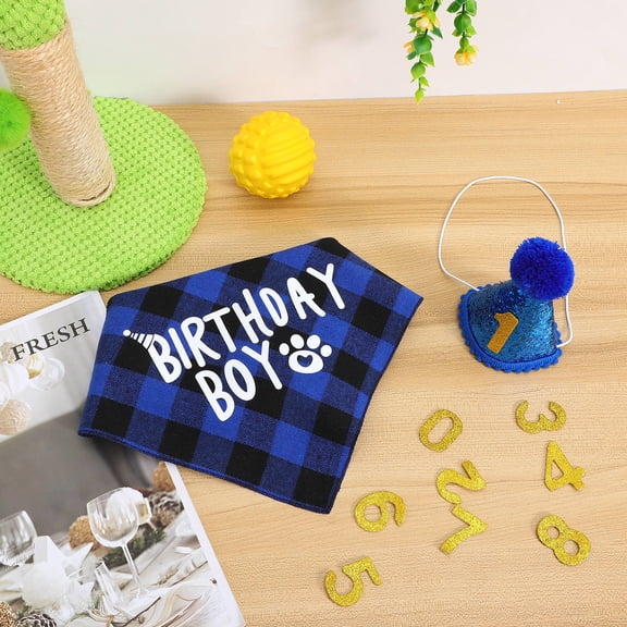 OFFIGAM Dog Birthday Party Hat and Accessories Set for Pet Celebrations, Special Occasions, and Fun Events