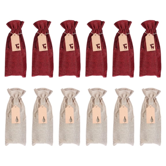 OFFIGAM Linen Drawstring Bags Set in Multiple Colors, Perfect for Packaging, Party Favors, Housewarming , and Special Occasions