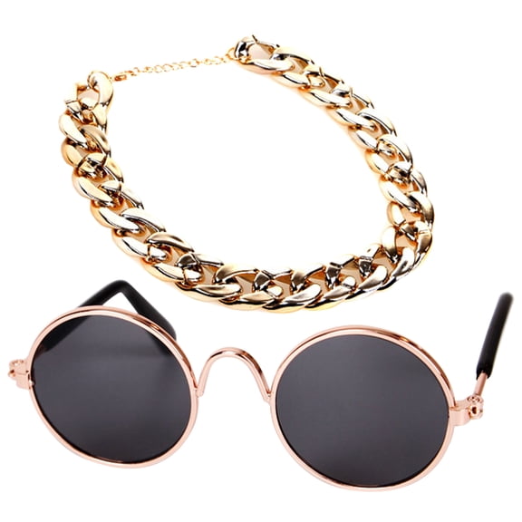OFFIGAM Pet Accessories Set - Stylish Dog Sunglasses and Cute Necklace for Pets, Perfect for Parties, Photoshoots, and Everyday Wear