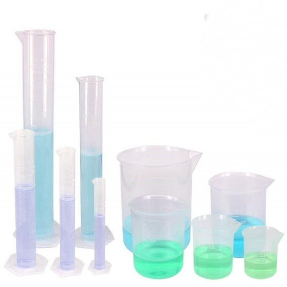 OFFIGAM 1 Set Graduated Cylinders and Beakers Set for Accurate Measuring in Educational Tools