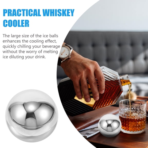 OFFIGAM 1 Set Metal Beverage Chilling Stones With Non Melting Stainless Steel Design