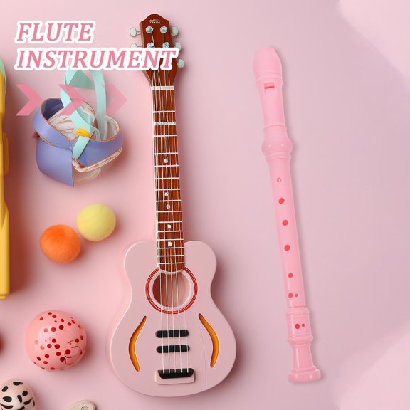 OFFIGAM 1 Set Musical Small Flute Recorder Instrument For Teens In Pink ABS