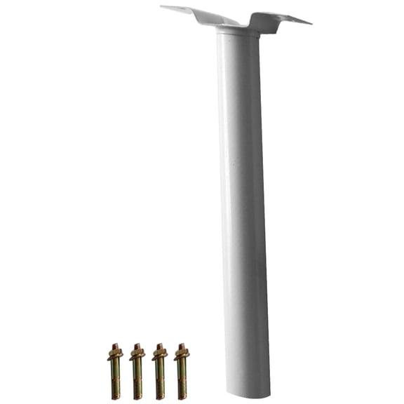 OFFIGAM White Metal Pole Mounting Bracket 1 Set Outdoor Hardware for Antennas and Cameras
