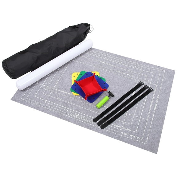 OFFIGAM 1 Set Puzzles Storage Mat Rectangular Felt Rolling Inflatable Tube Easy Sorting and Contrast for Puzzle Game