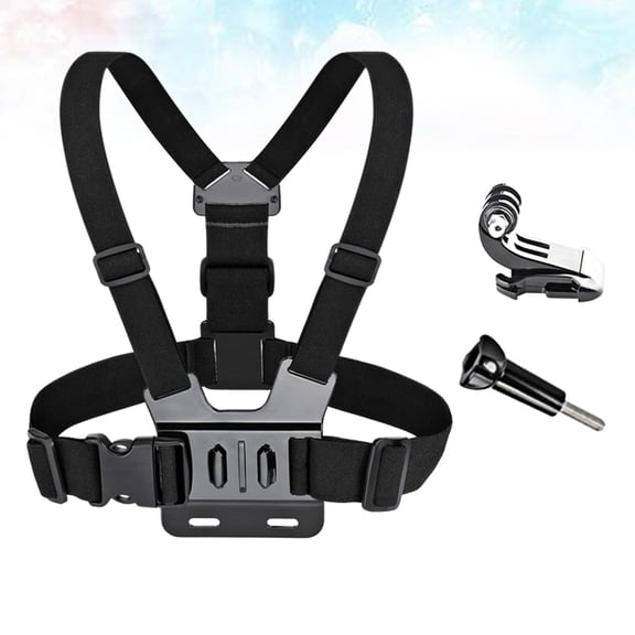 OFFIGAM 1Set Sports Camera Chest Strap Harness Belt Durable Adjustable Black for
