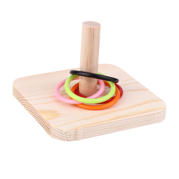 Bird Throw Toss Game Set for Cockatiels, Parakeets, Parrots - Educational Wooden Swing Cage Toy