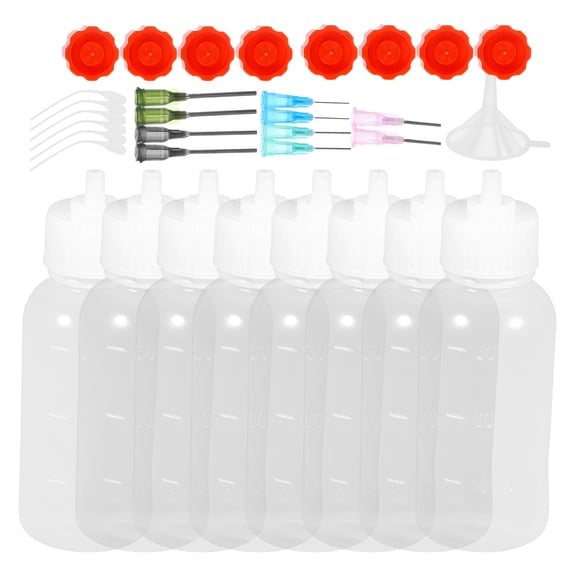 OFFIGAM 1 Set of Reusable Needle Bottle Assorted Color for Controlling Dropping Speeds