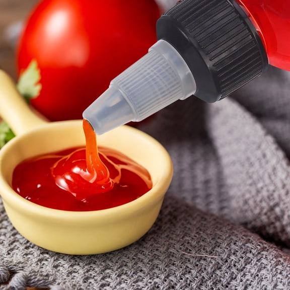 OFFIGAM Set of 3 Clear PET Squeeze Bottles for Kitchen Liquid Storage, Dispensing and Reusable Condiment Containers