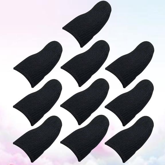 OFFIGAM 10 Pcs Mobile Gaming Finger Sleeves Nylon Thumb Covers for Enhanced Grip and Touchscreen Control