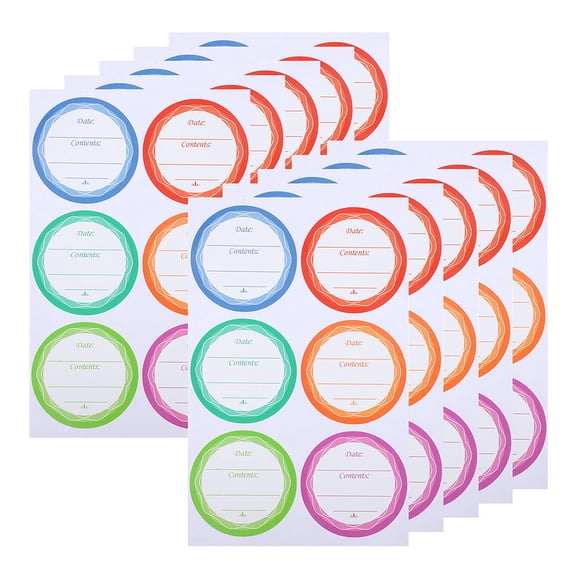 OFFIGAM PVC Jar Labels Waterproof Assorted Color for Canning Versatility Easy to Apply
