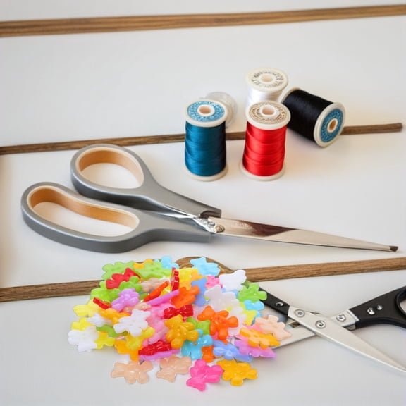 OFFIGAM 100Pcs Bear Shaped Buttons For Crafts Plastic Craft Decoration In Assorted Color