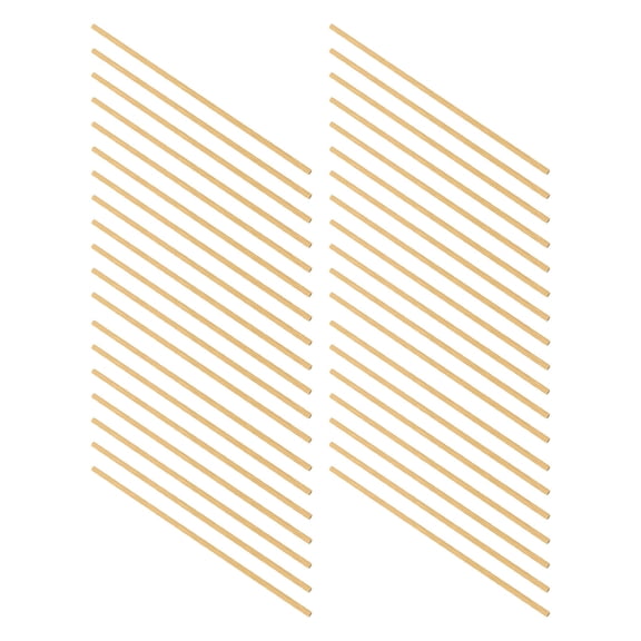 OFFIGAM 100 Pcs Biodegradable Drinking Straws Natural Wheat Material Brown Color