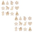 thumbnail image 1 of OFFIGAM 100Pcs Circle Shape Graffiti Chip Pendants Cedar Sawdust for Christmas Festival, 1 of 8