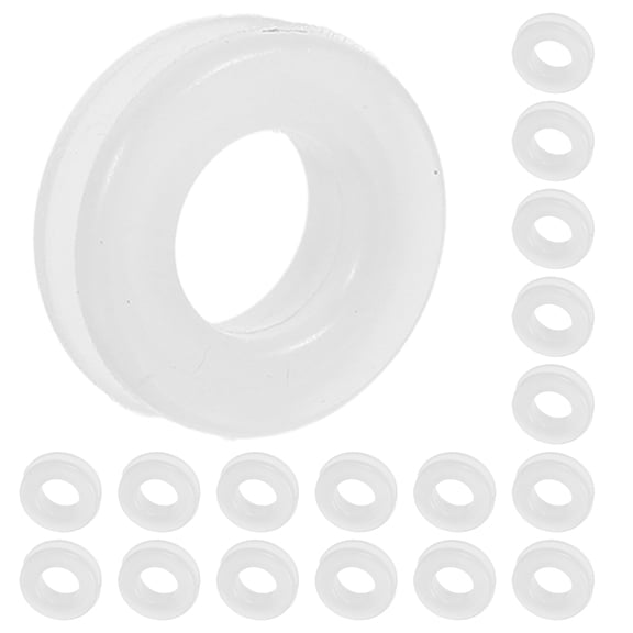 OFFIGAM 100Pcs White Earring Clip on Pads Versatile Circle Shape Plastic Spacer Beads