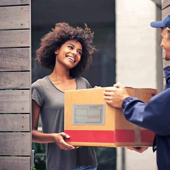 OFFIGAM 100Pcs Clear PE Packing List Envelopes for Shipping Labels 7.07X4.72X0.20in