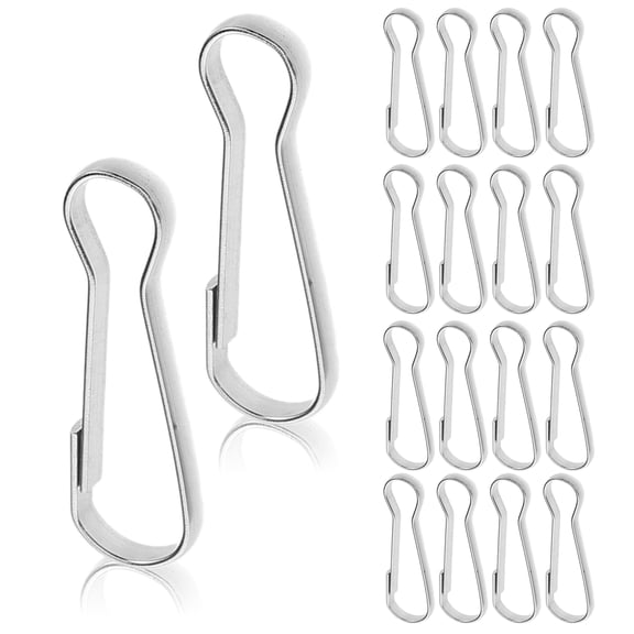 OFFIGAM 100Pcs Durable Stainless Steel Clamp Hooks for DIY Jewelry and Keychain Crafting