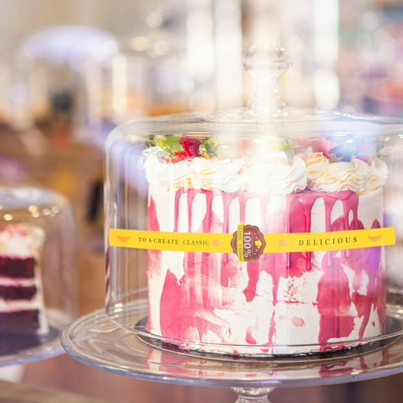 OFFIGAM 100Pcs Handmade Food Baking Label Stickers Yellow Bakery Seal for Cookie and Cake Boxes