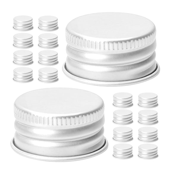 OFFIGAM 100Pcs Leakproof Threaded Aluminum Bottle Caps Airtight Sealing for Liquid Containers