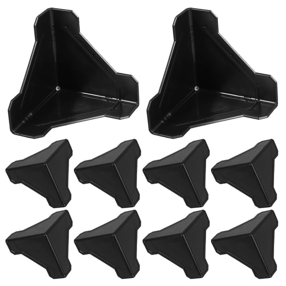 OFFIGAM 100Pcs Plastic Corner Guards for Carton Packaging Black Durable and Easy Install