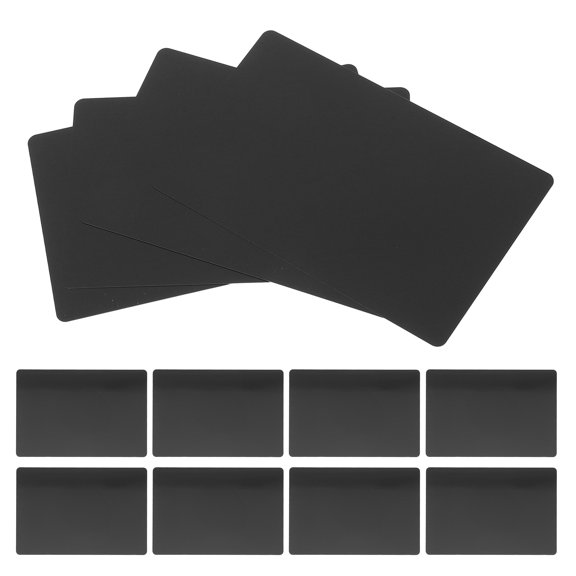 OFFIGAM 100Pcs Rectangular Aluminum Plate Black Metal Sheet for Interior Sign and Decoration