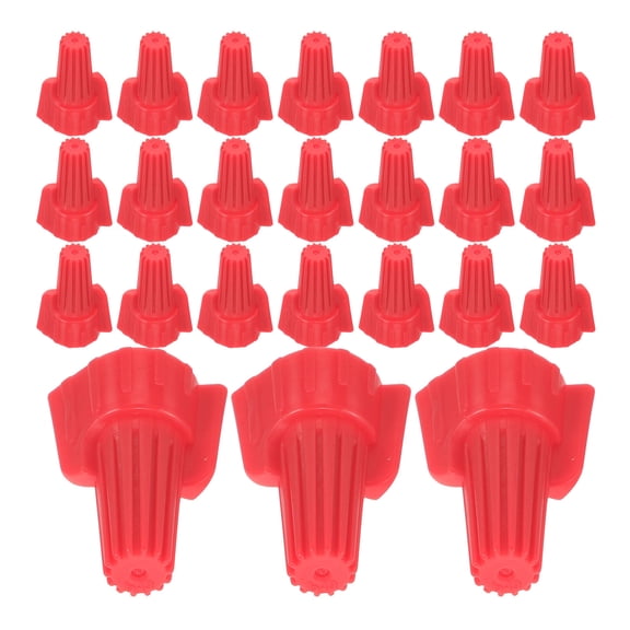OFFIGAM 100Pcs Red Electrical Wire Terminal Connectors PP Construction Reliable Wire Caps