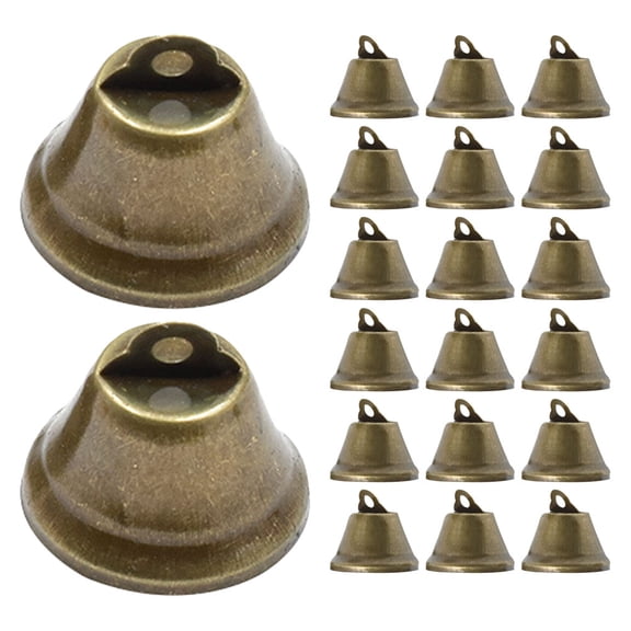 OFFIGAM 100 Pieces Retro Style Wind Chime Bell Charms in Dark Brown Iron for Wedding and Wall Decoration