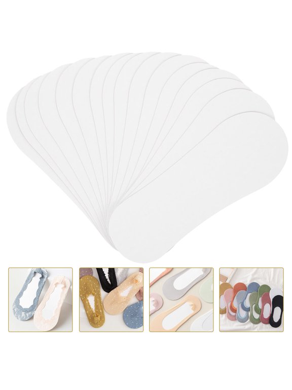 100Pcs White Paper Sock Hangers for Retail Display Women Socks Storage