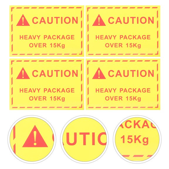 OFFIGAM 100Pcs Strong Adhesion Heavy Object Shipping Labels Yellow Warning Stickers for Packaging