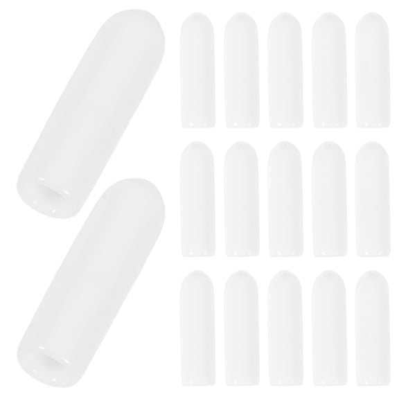 OFFIGAM 100Pcs White Plastic Dishwasher Rack End Caps Scratch Protection Covers