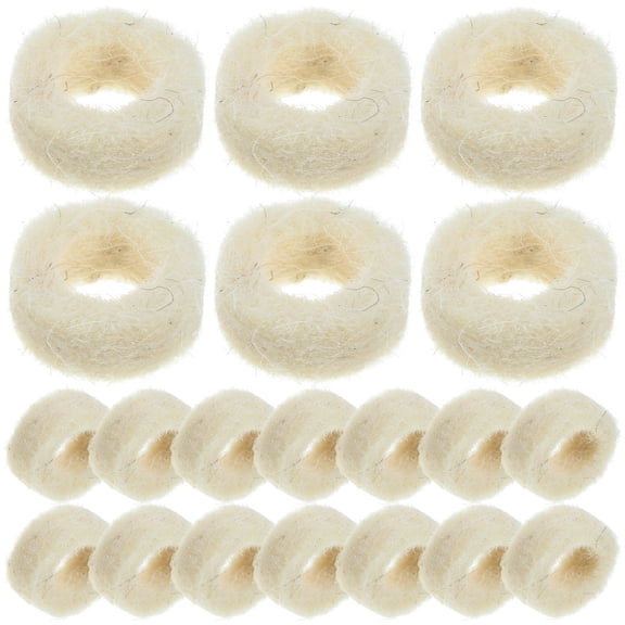 OFFIGAM 100Pcs Wool Felt Washers for Battery Terminals Mechanical Oil Seal Beige Replacement